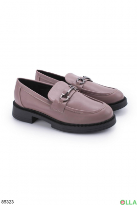 Women's pink shoes with a buckle