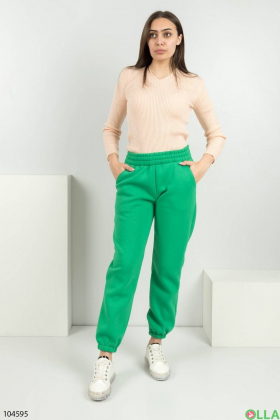 Жіночі зелені спортивні штани