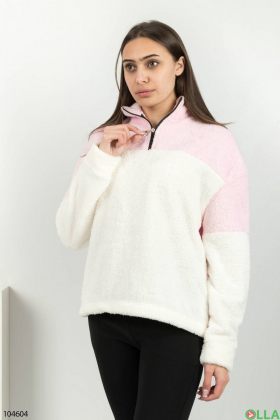 Women's beige-pink sweatshirt