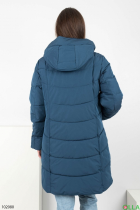 Women's blue hooded jacket