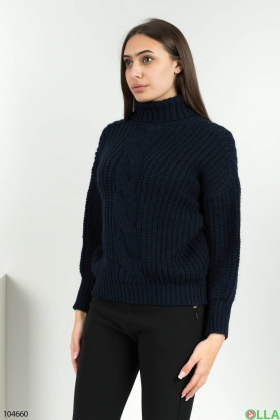 Женский темно-синий свитер