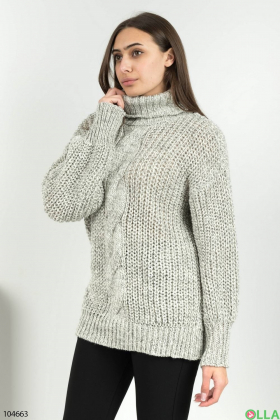 Жіночий світло-сірий светр