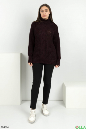 Женский темно-коричневый свитер