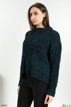 Жіночий темно-зелений светр