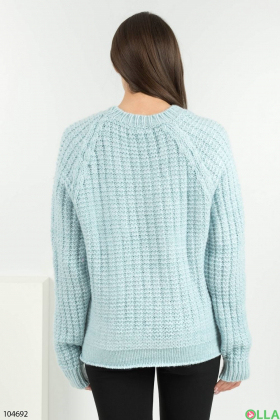 Женский голубой свитер