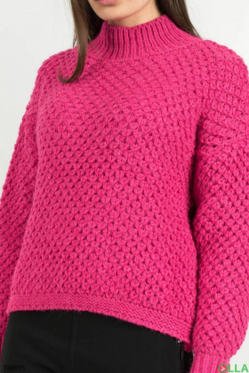 Женский малиновый свитер