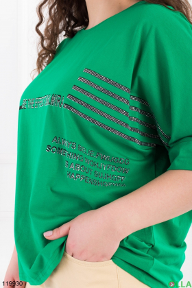 Women's green batal T-shirt