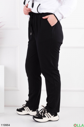 Женский черно-белый спортивный костюм батал