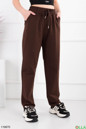 Жіночі коричневі спортивні брюки