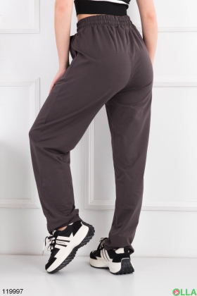 Жіночі темно-сірі спортивні брюки