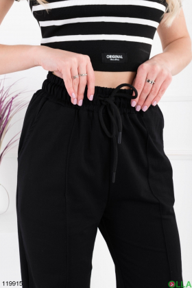 Жіночі чорні спортивні брюки-палаццо