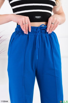 Жіночі сині спортивні брюки-палаццо