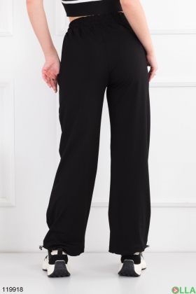 Жіночі чорні спортивні брюки-палаццо