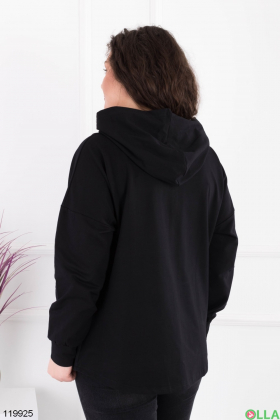 Women's black batal windbreaker jacket