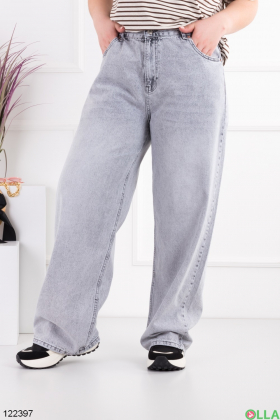 Women's gray palazzo jeans