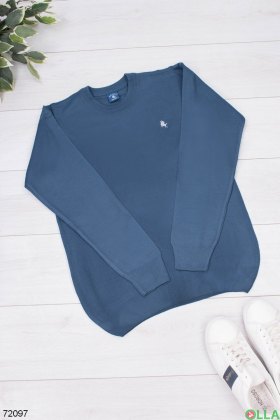 Чоловічий синій светр в смужку