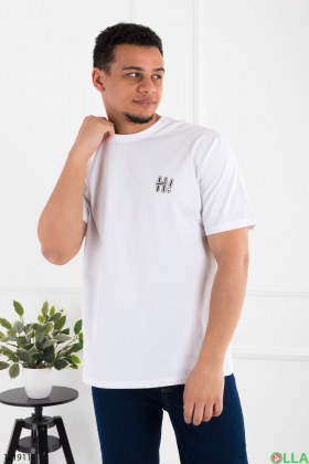 Men's white batal T-shirt with print