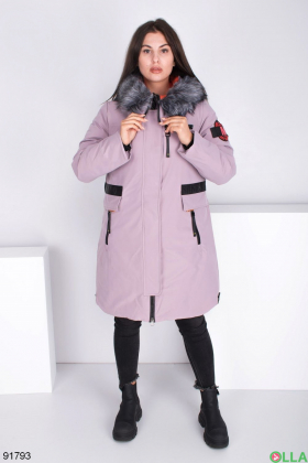 Жіноча зимова лиловая куртка