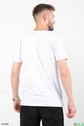 Мужская белая футболка с рисунком