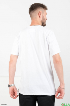 Мужская белая футболка с надписью