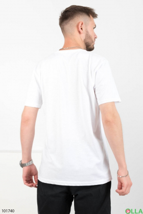 Мужская белая футболка с надписью