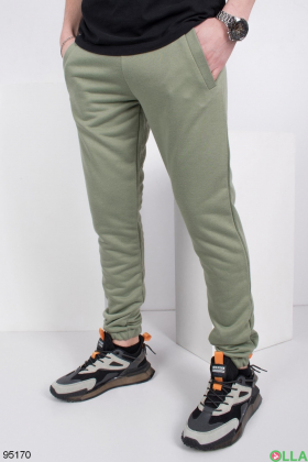 Мужские спортивные брюки цвета хаки