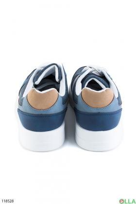 Men's blue lace-up sneakers