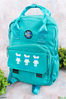 Women's turquoise backpack