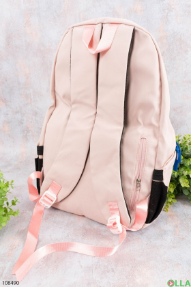 Жіночий світло-рожевий рюкзак