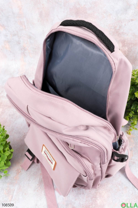 Женский бледно-розовый рюкзак