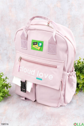 Women's pale pink backpack