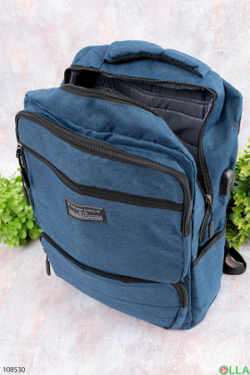 Men's blue backpack