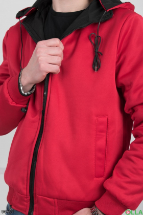 Чоловіча чорно-червона куртка-трансформер