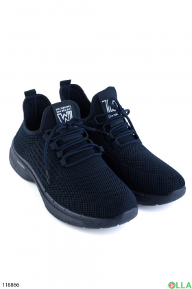 Men's navy blue lace-up sneakers