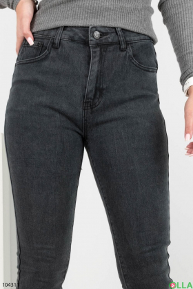 Женские серые джинсы-скини