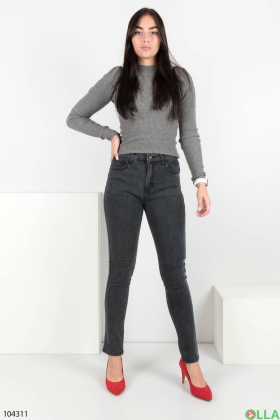 Жіночі сірі джинси-скіні