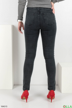 Жіночі сірі джинси-скіні