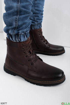 Чоловічі темно-коричневі черевики