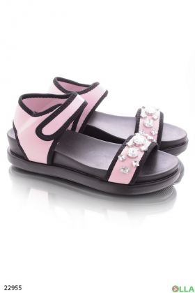 Pink sandals with stones