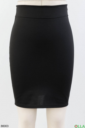 Женская черная трикотажная юбка