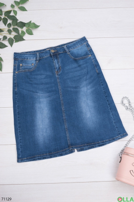 Женская джинсовая синяя юбка