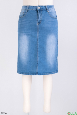 Женская джинсовая синяя юбка