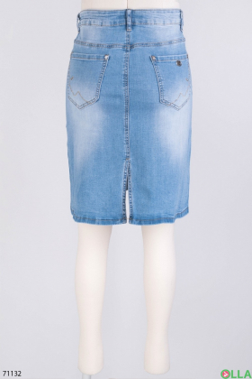 Женская джинсовая голубая юбка