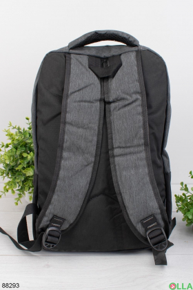 Чоловічий чорно-сірий рюкзак