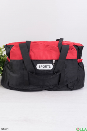 Чорно-червона спортивна сумка