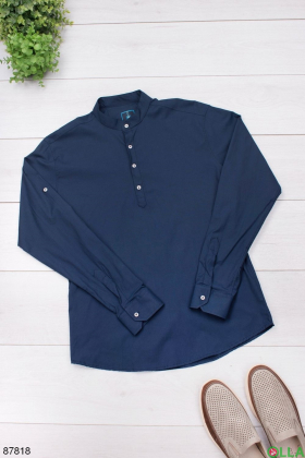Men's classic navy blue shirt