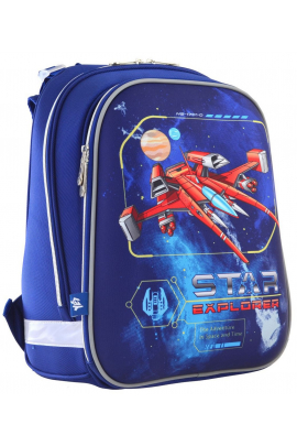 Рюкзак шкільний каркасний 1 Вересня H-12 Star Explorer Синий