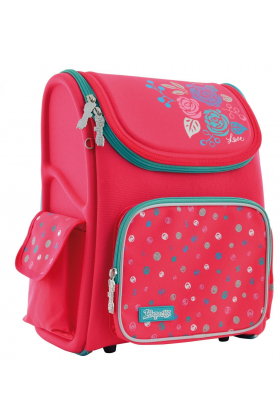 Рюкзак шкільний каркасний 1 Вересня H-17 Lovely roses Розовый