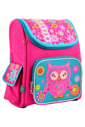 Рюкзак шкільний каркасний 1 Вересня H-17 Owl, 34.5*28*13.5 Розовый