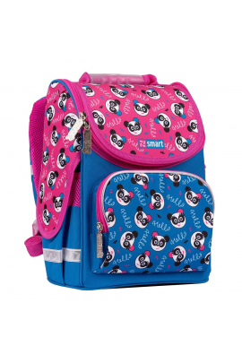 Рюкзак шкільний каркасний SMART PG-11 Hello, panda, синій/рожевий Синій / Рожевий 
